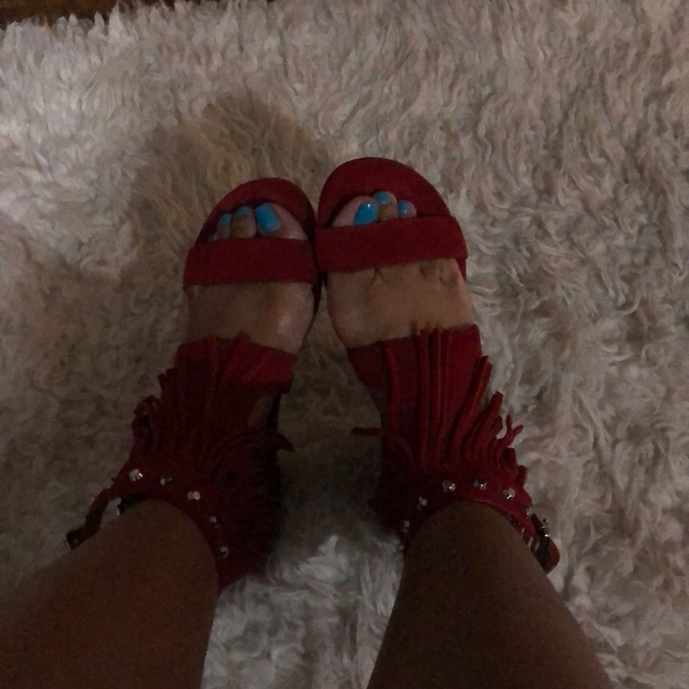 Michael Kors red sandals